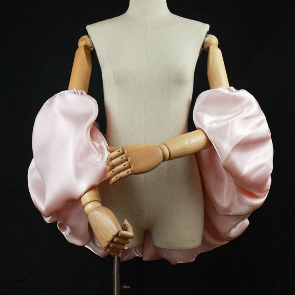 Women Fashion Gloves - ชุดเดรสงานพรอมสีชมพูใหม่ ชุดแต่งงาน ถุงมือหรูหราแบบเบาบาง ปลอกแขนแบบพัน ปลอกแขนสำหรับการแสดงแบบโอเวอร์ไซส์ ชุดแต่งงาน
