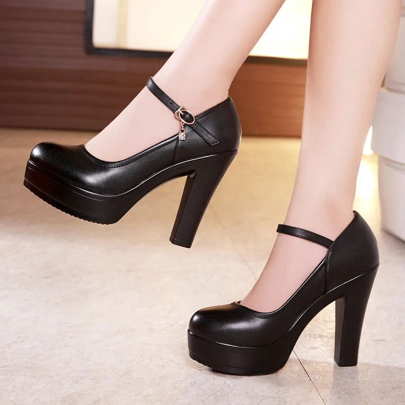 Women Fashion Reddit - รองเท้าส้นสูงแบบแพลตฟอร์มพื้นหนา ขนาดเล็ก 8 10 12 ซม.