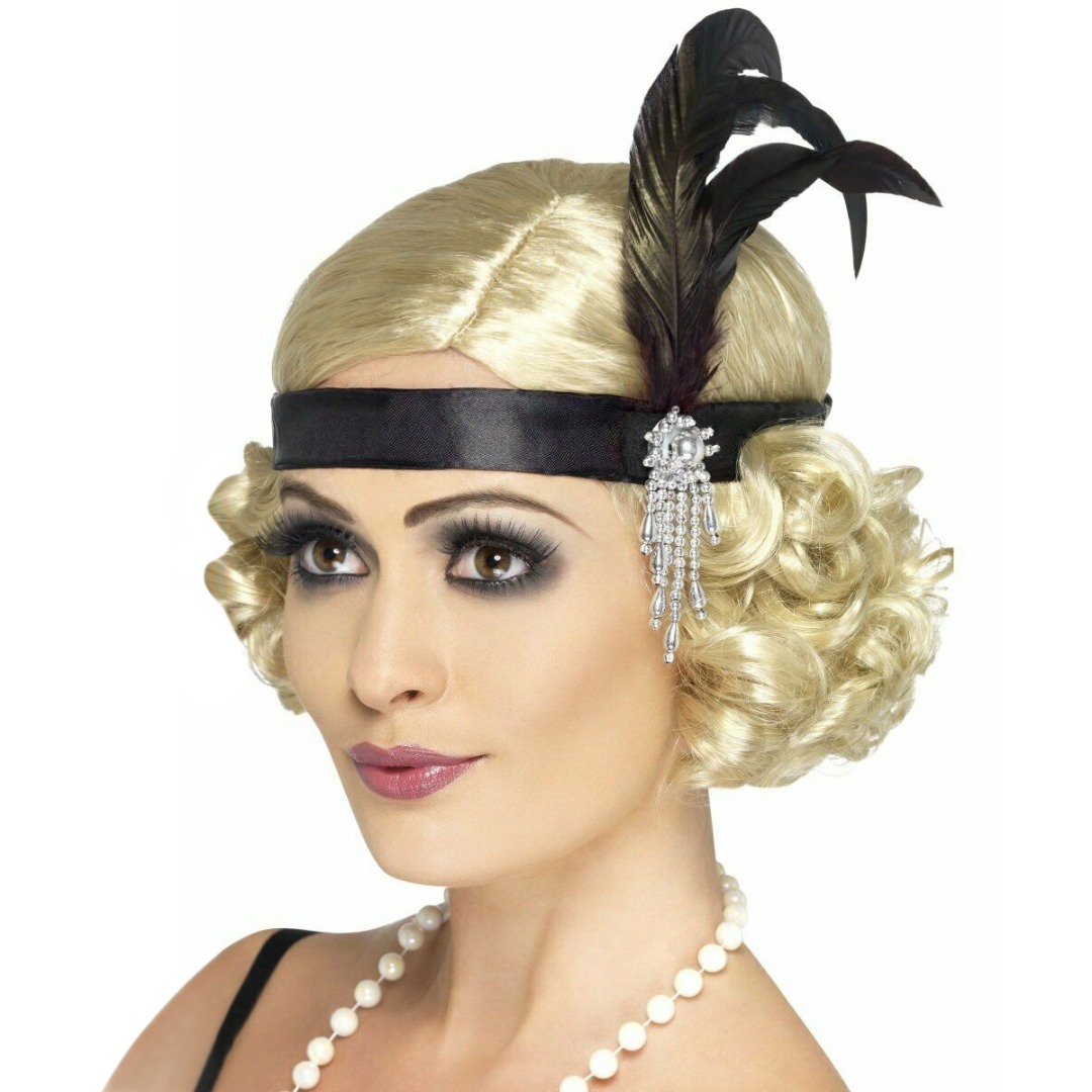 Women'S Fashion In The 1920S - สุภาพสตรี Flapper Feather Headband ชาร์ลสตัน Headdress