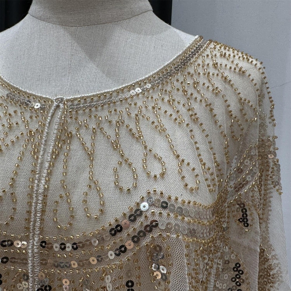 Women'S Fashion In The 1920S - ผ้าคลุมไหล่แฟชั่นสไตล์ยุค 1920 ลายปักดอกไม้ พร้อมเดรส ผ้าคลุมสั้นประดับเลื่อม ผ้าคลุมสำหรับงานกลางคืน
