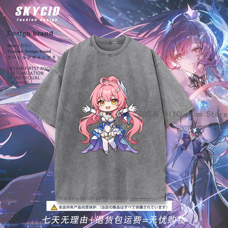 Women Queen Fashion - เกม Aemeath Wuthering Waves เสื้อยืดแขนสั้นผ้าฝ้ายฤดูร้อนผู้ชายผู้หญิงเสื้อผ้าแฟชั่นยอดนิยมสบายๆคอสเพลย์วัยรุ่นอะนิเมะ TEE