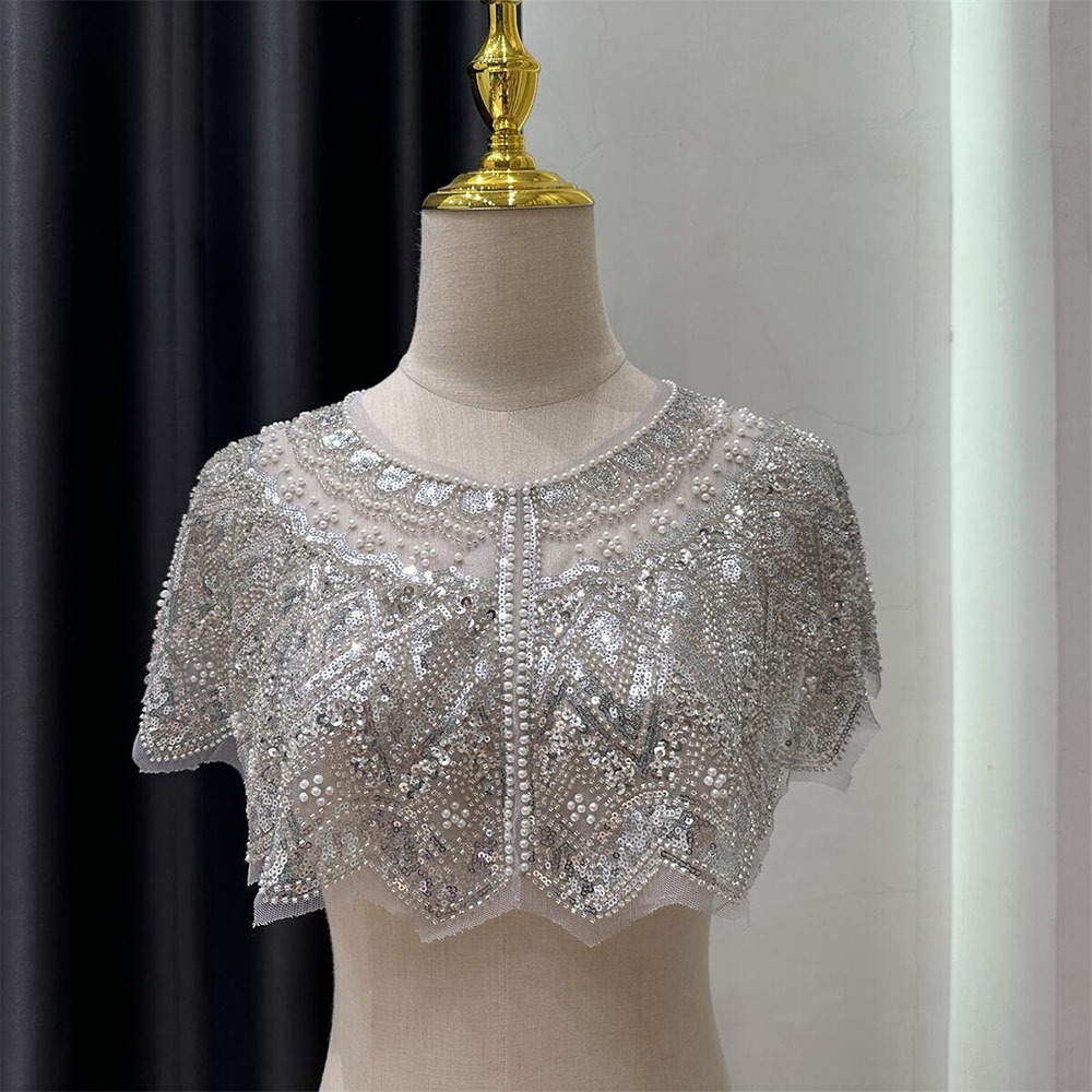 Women'S Fashion In The 1920S - ผ้าคลุมไหล่สไตล์แฟลปเปอร์ประดับเลื่อมวินเทจ ตกแต่งด้วยลูกปัด ยุค 1920 ผ้าคลุมไหล่เลื่อมแบบสั้น เสื้อคลุมตัวนอกสำหรับผู้หญิง
