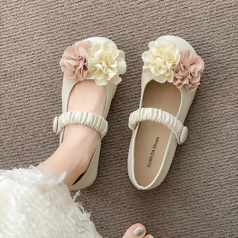 Women'S Fashion Quick Delivery - น่ารักรอบToe Mary Janeผู้หญิงรองเท้าแบนElegantและแฟชั่นราคาถูกLiquidation Quickการจัดส่ง 2025 ฤดูร้อนสุภาพสตรีรองเท้า