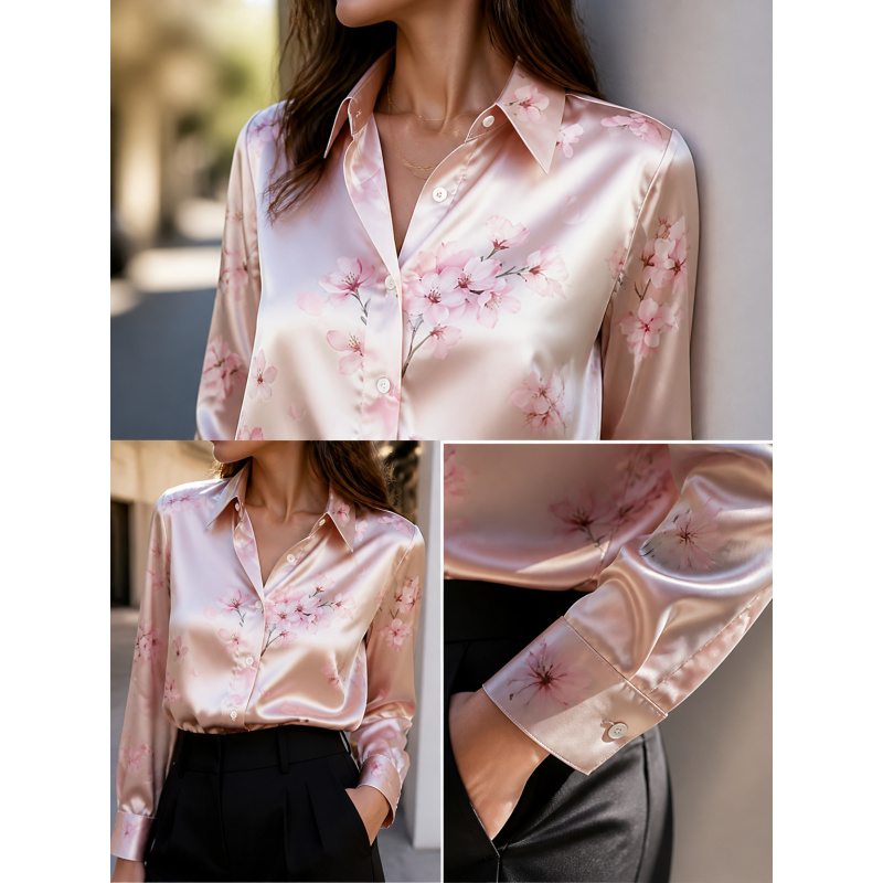 Women Fashion Blouse - เสื้อเชิ้ตแฟชั่นปี 2026 ปกเสื้อแบบลา펠 แขนยาว แมทช์ได้กับทุกชุด สวยสง่า