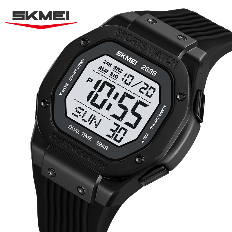 Women Fashion Zone - นาฬิกา SKMEI 2689 สำหรับผู้ชายและผู้หญิง นาฬิกาข้อมือสำหรับเล่นกีฬากลางแจ้ง นาฬิกาผู้ชาย