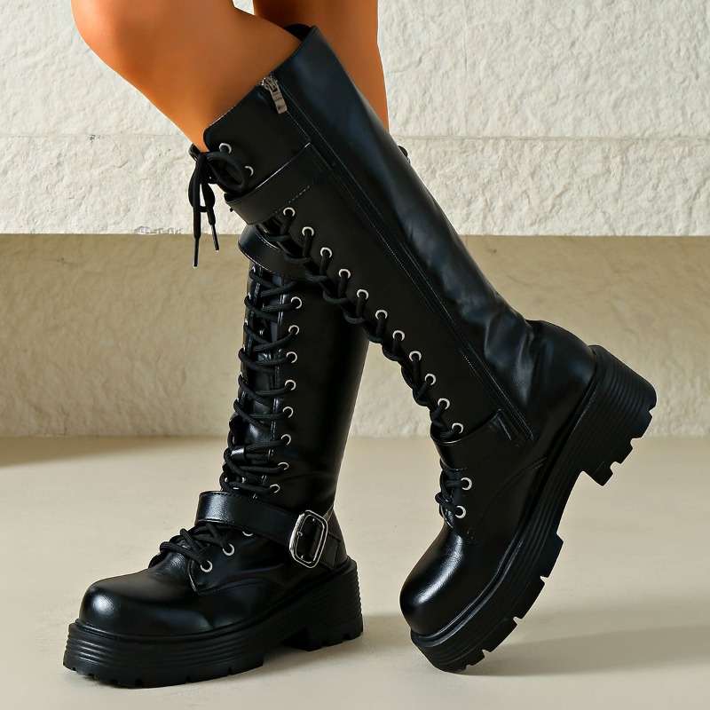 รองเท้าบูทหุ้มข้อผู้หญิงแบบพื้ - Women'S Fashion Leather Boots บทวิจารณ์และราคา