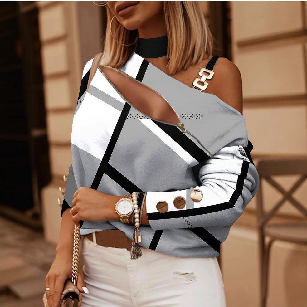 เสื้อเบลาส์เปิดไหล่สำหรับผู้หญ - Women Fashion Blouse บทวิจารณ์และราคา