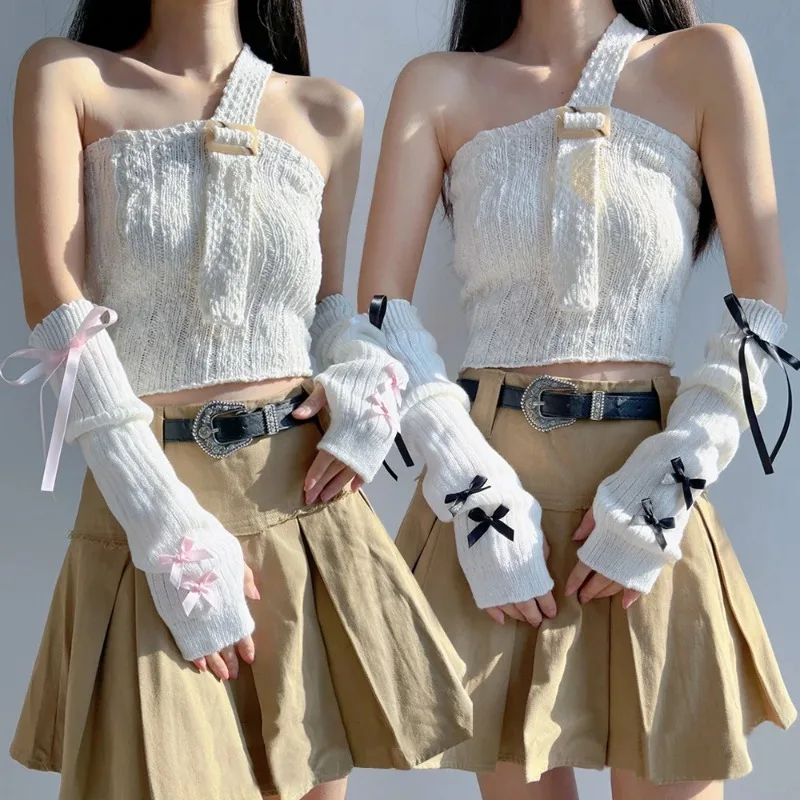 ปลอกแขนแฟชั่นสไตล์ Y2K สำหรับผ - Women Fashion Gloves บทวิจารณ์และราคา