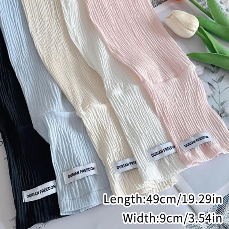 ปลอกแขนกันแดดแฟชั่น ผ้าไหมน้ำแ - Women Fashion Gloves บทวิจารณ์และราคา