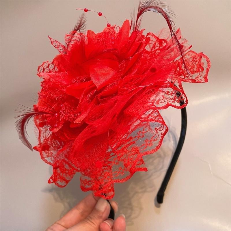 A52E LACE FLower Hair Hoop For - Women'S Fashion In The 1920S บทวิจารณ์และราคา