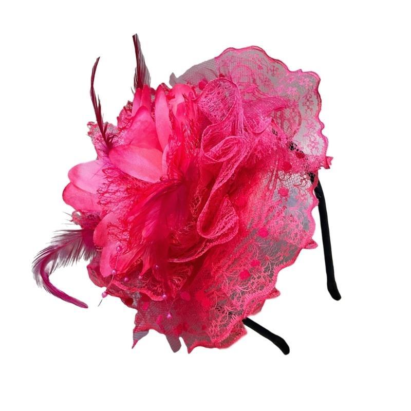 A52E LACE FLower Hair Hoop For - Women'S Fashion In The 1920S บทวิจารณ์และราคา