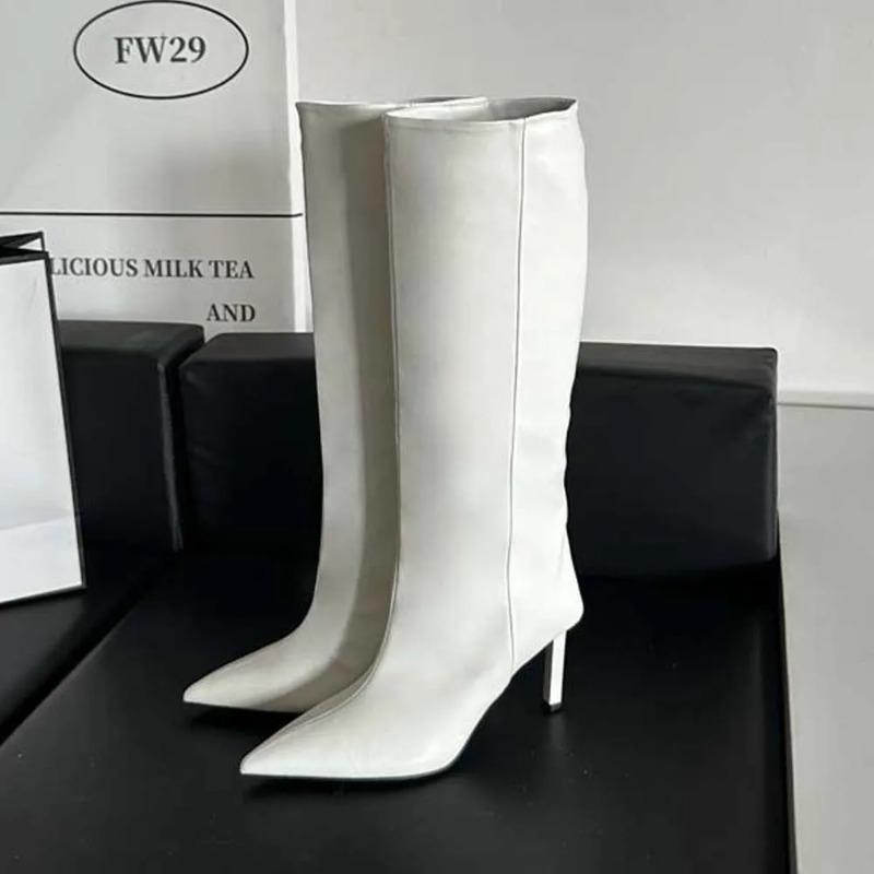 รองเท้าบูทผู้หญิงทรงยาวหรูหรา  - Women'S Fashion Leather Boots บทวิจารณ์และราคา