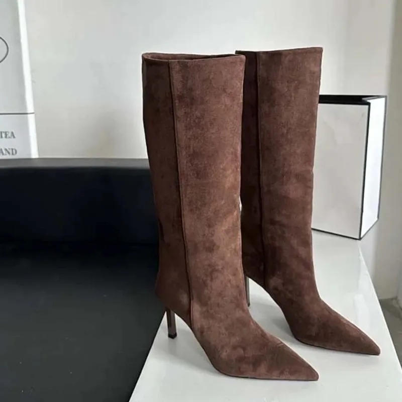 รองเท้าบูทผู้หญิงทรงยาวหรูหรา  - Women'S Fashion Leather Boots บทวิจารณ์และราคา