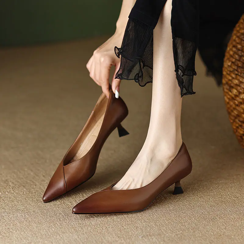 รองเท้าส้นสูงสแควร์ขนาดกลางสุภ - Women'S Fashion Quick Delivery บทวิจารณ์และราคา