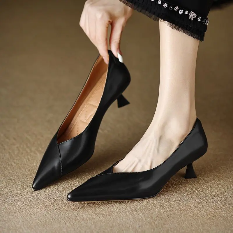 รองเท้าส้นสูงสแควร์ขนาดกลางสุภ - Women'S Fashion Quick Delivery บทวิจารณ์และราคา