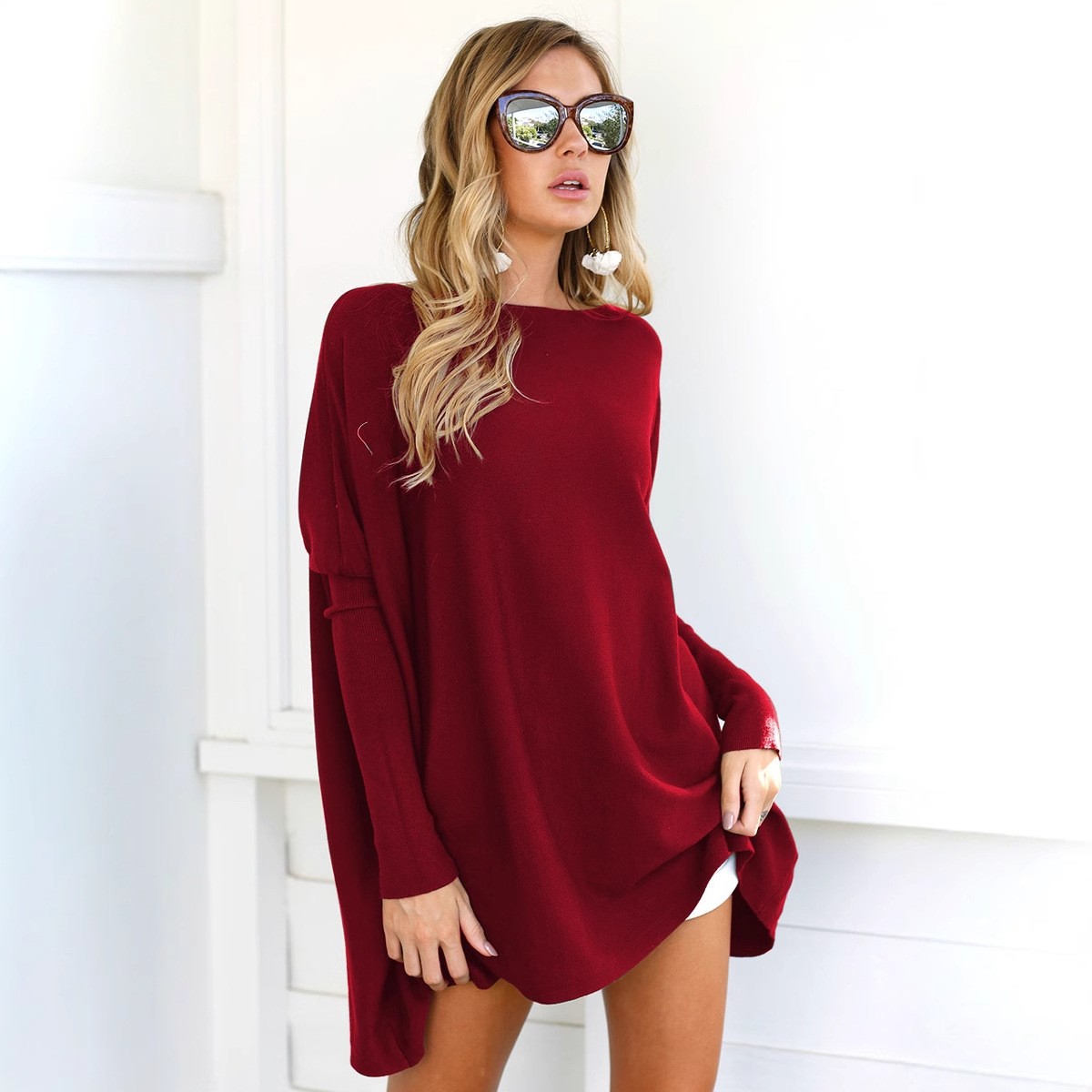 เสื้อยืดแขนยาวผู้หญิง สีชมพู ส - Women Fashion Blouse บทวิจารณ์และราคา