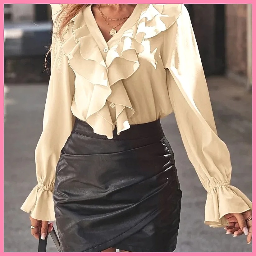 เสื้อเบลาส์แฟชั่นปี 2025 คอวี  - Women Fashion Blouse บทวิจารณ์และราคา