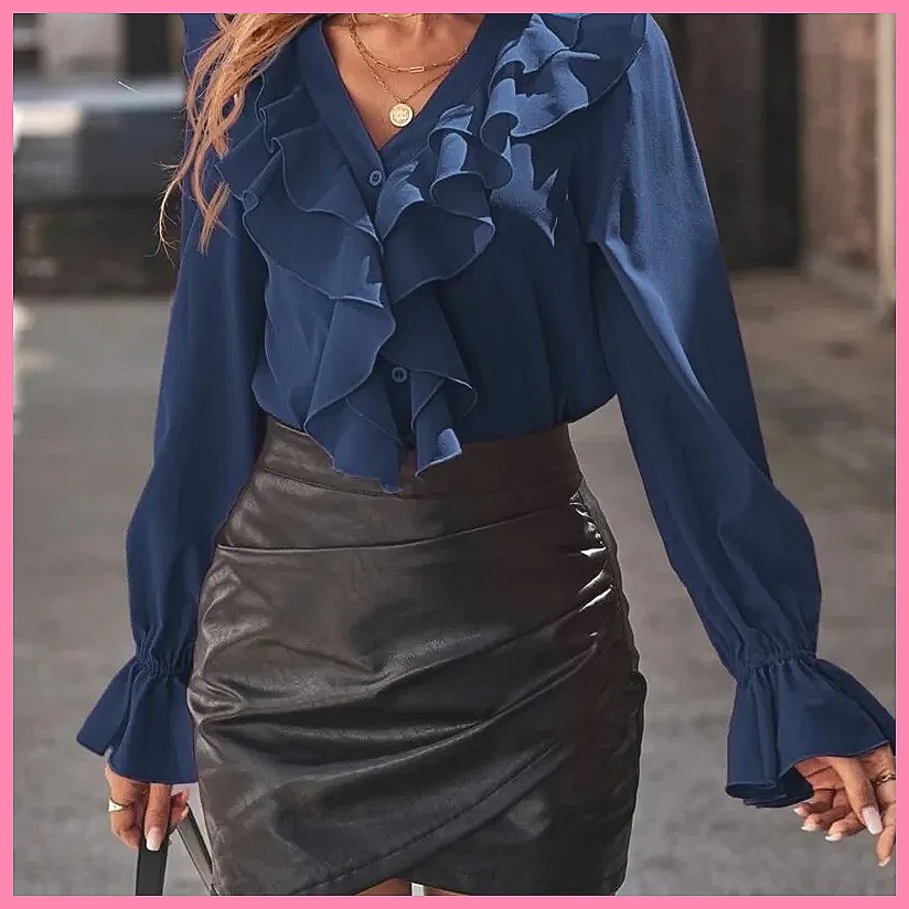 เสื้อเบลาส์แฟชั่นปี 2025 คอวี  - Women Fashion Blouse บทวิจารณ์และราคา