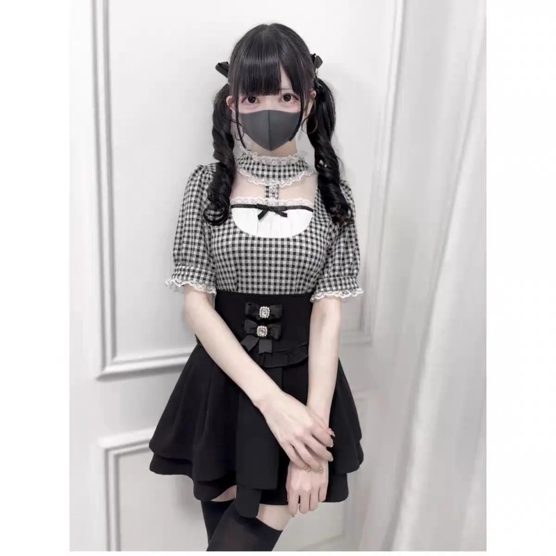 เสื้อเชิ้ตลายสก็อตแขนสั้นแต่งร - Women'S Young Fashion บทวิจารณ์และราคา