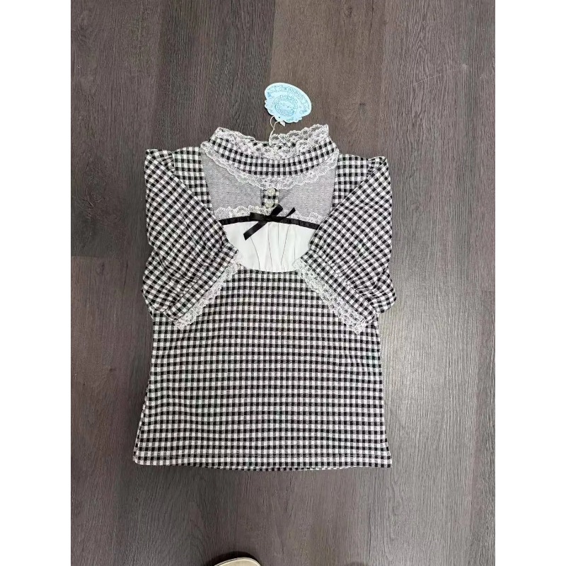 เสื้อเชิ้ตลายสก็อตแขนสั้นแต่งร - Women'S Young Fashion บทวิจารณ์และราคา
