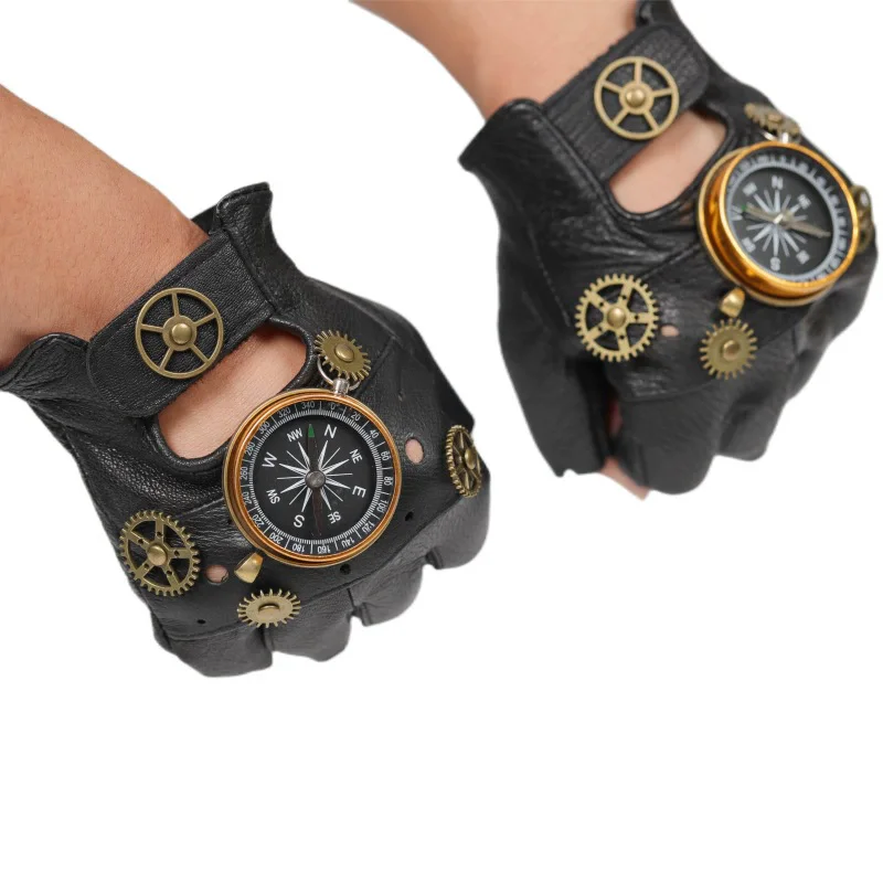 ถุงมือหนัง PU สไตล์สตีมพังก์ แ - Women Fashion Gloves บทวิจารณ์และราคา