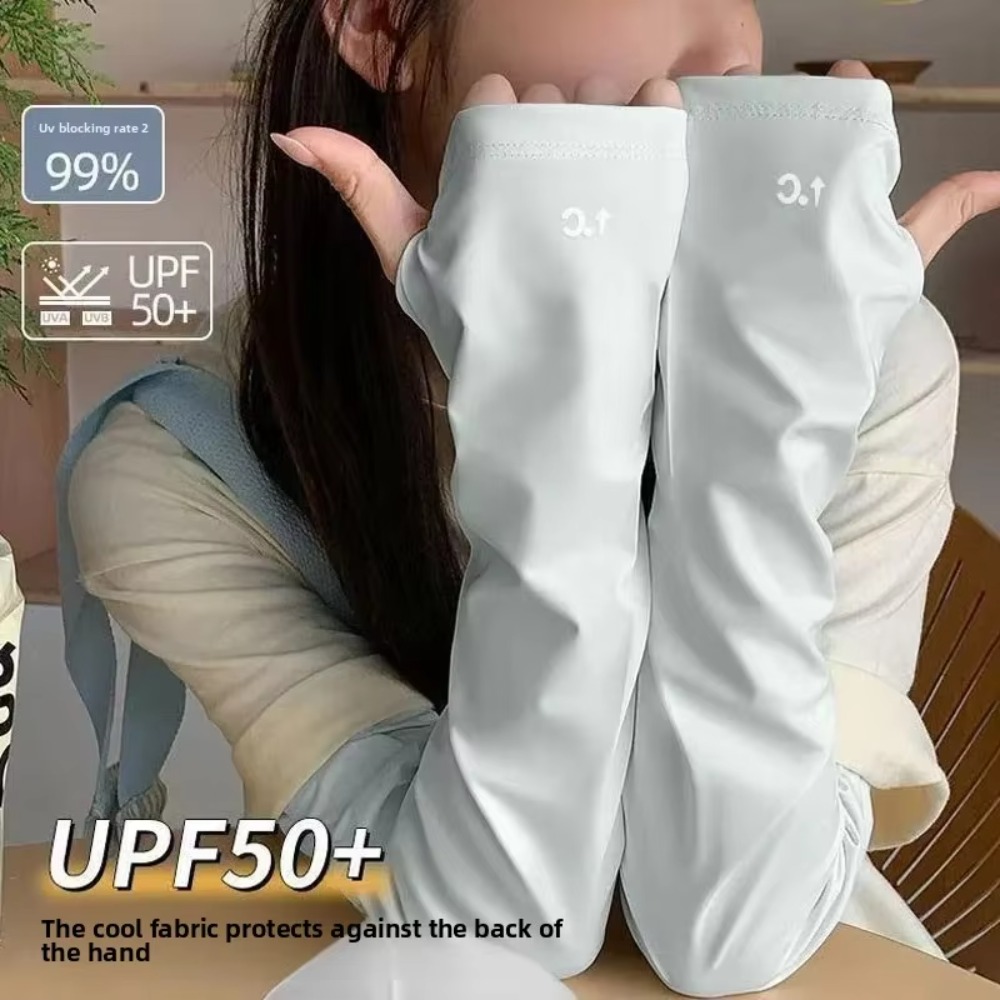 แฟชั่นใหม่ ผ้าไหมน้ำแข็ง แขนหล - Women Fashion Gloves บทวิจารณ์และราคา