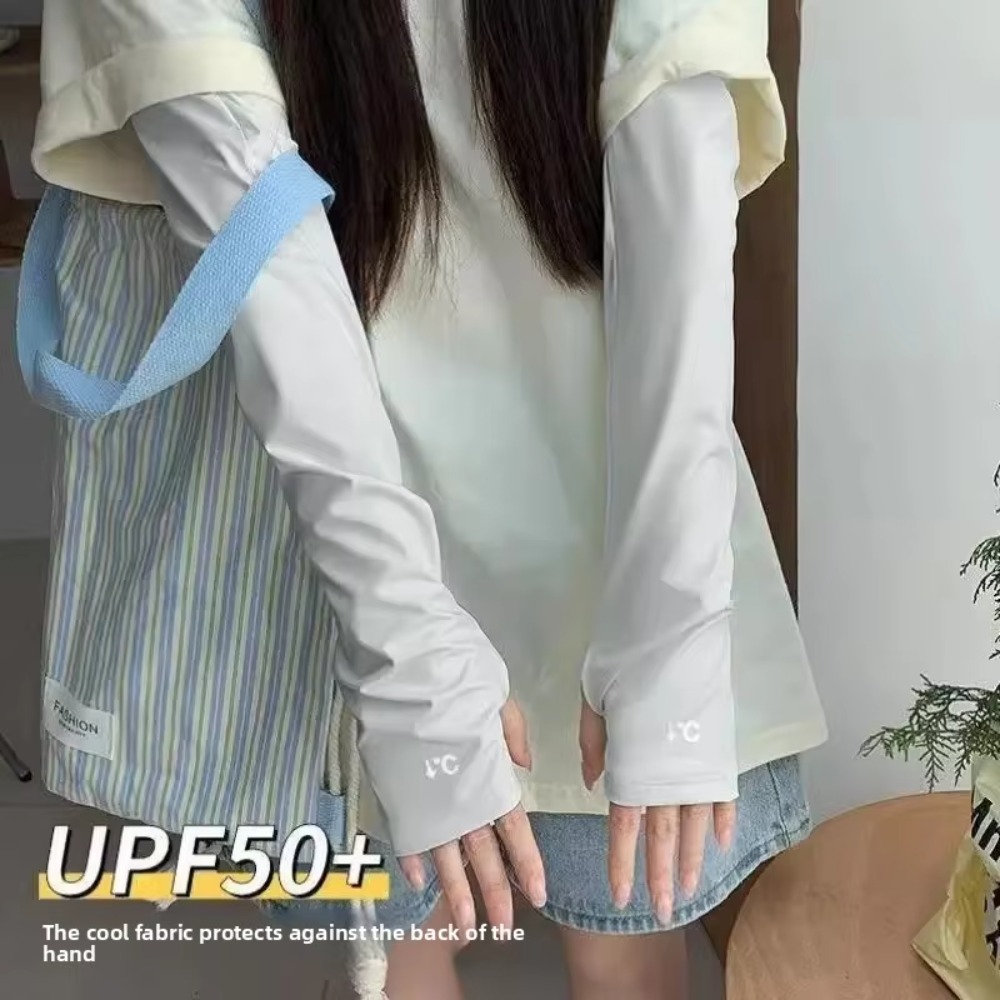 แฟชั่นใหม่ ผ้าไหมน้ำแข็ง แขนหล - Women Fashion Gloves บทวิจารณ์และราคา
