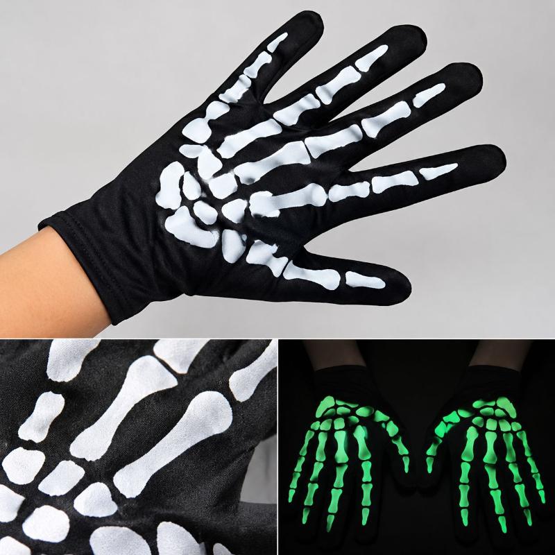 ถุงมือแฟชั่นเต็มนิ้วลายโครงกระ - Women Fashion Gloves บทวิจารณ์และราคา