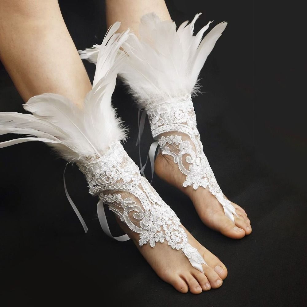 ถุงมือยาวแต่งลูกไม้และขนนก 1 ช - Women Fashion Gloves บทวิจารณ์และราคา