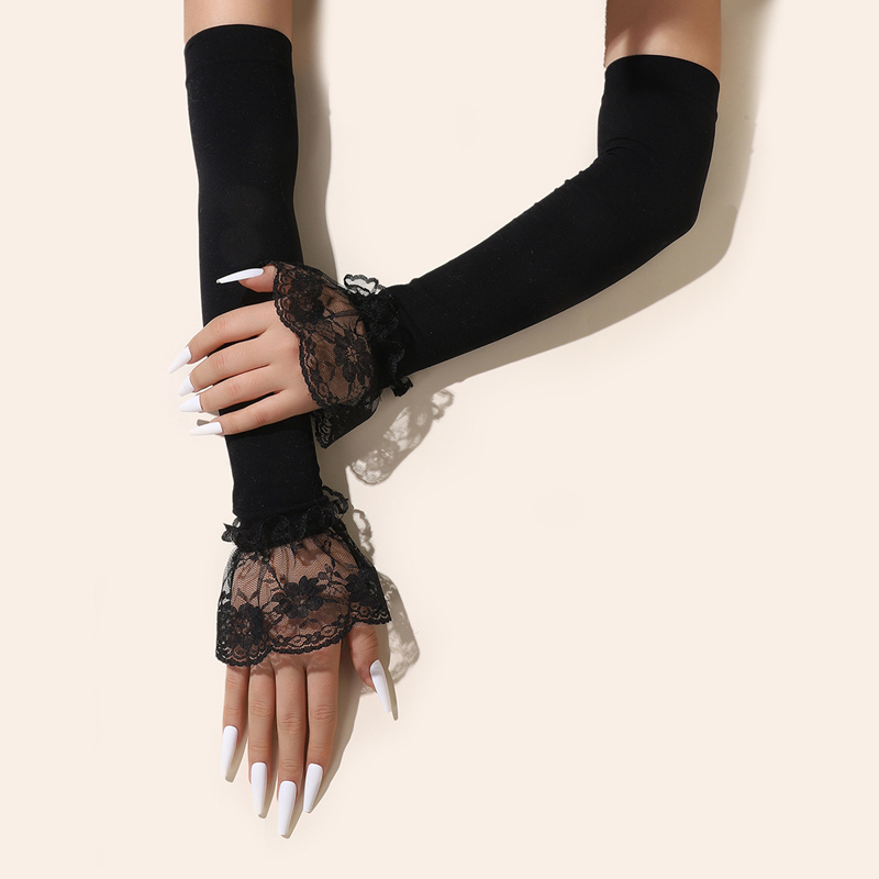 แฟชั่นแขนยาวลูกไม้แขนฤดูร้อนคร - Women Fashion Gloves บทวิจารณ์และราคา