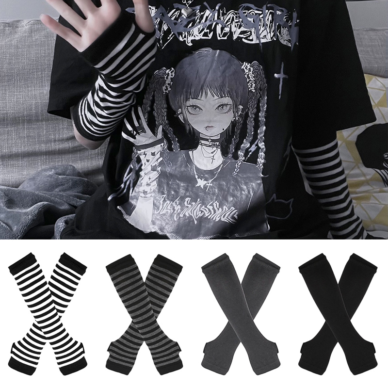 ผู้หญิงแขนยาว Gothic ลาย Finge - Women Fashion Gloves บทวิจารณ์และราคา