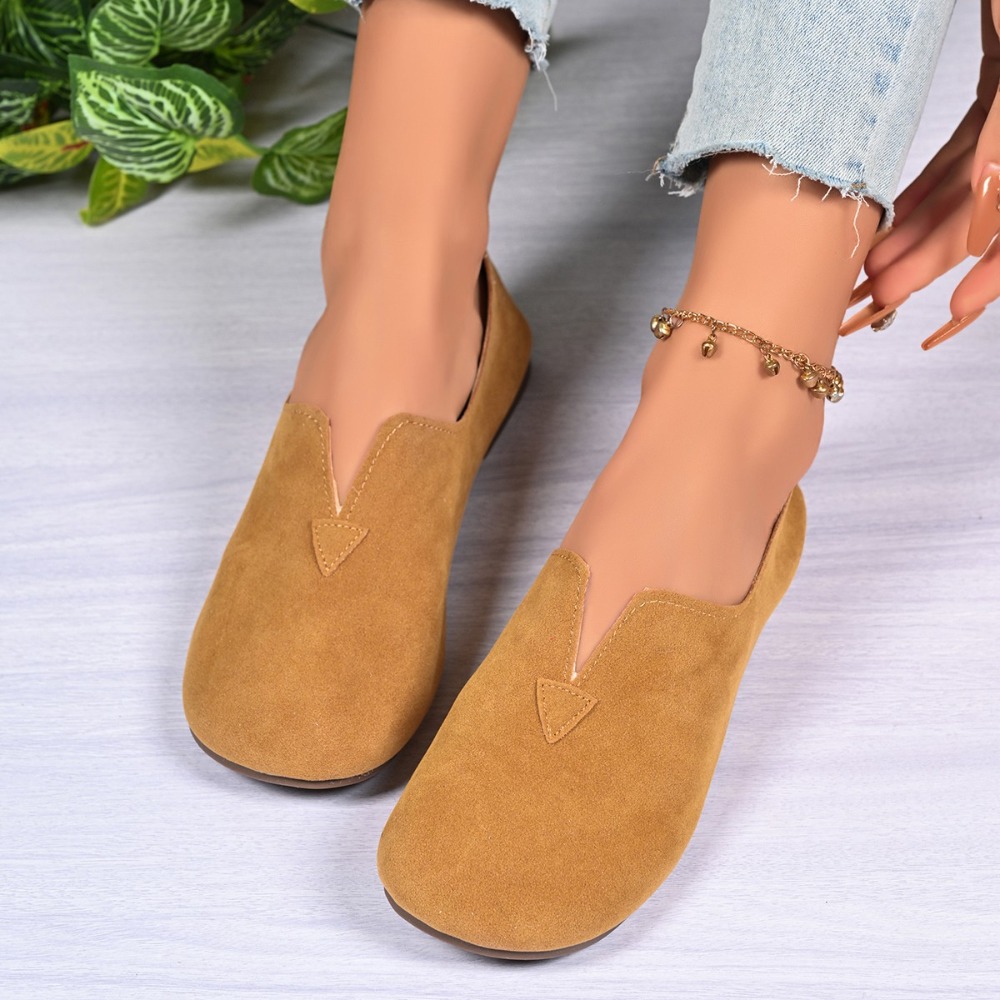 รองเท้าส้นเตี้ยสตรีแบบสวม หัวก - Women'S Fashion Quick Delivery บทวิจารณ์และราคา