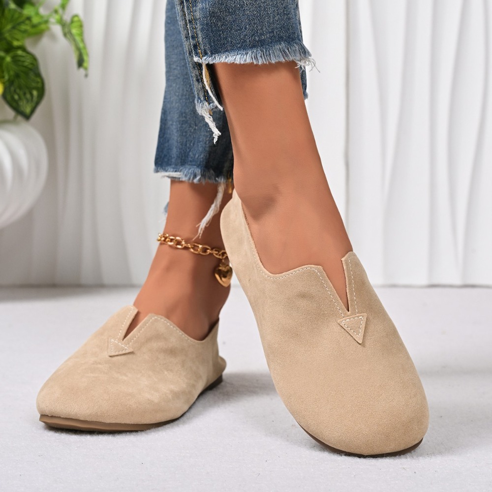 รองเท้าส้นเตี้ยสตรีแบบสวม หัวก - Women'S Fashion Quick Delivery บทวิจารณ์และราคา