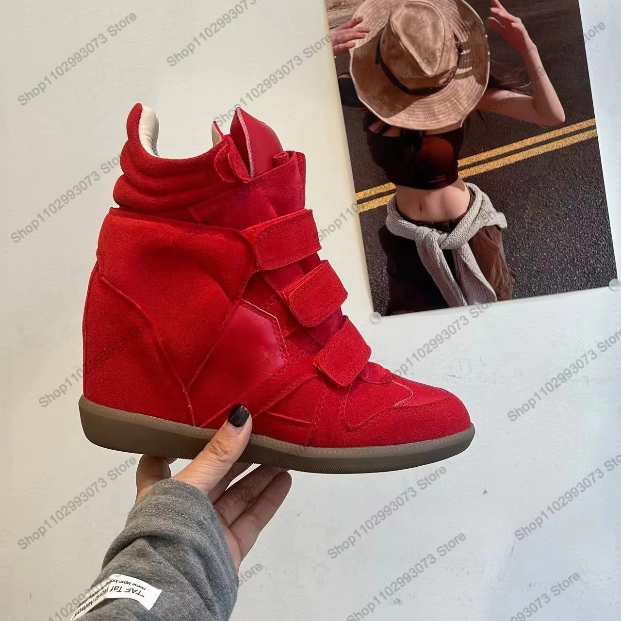 รองเท้าผ้าใบหุ้มข้อส้นลิ่มซ่อน - Women'S Fashion Leather Boots บทวิจารณ์และราคา
