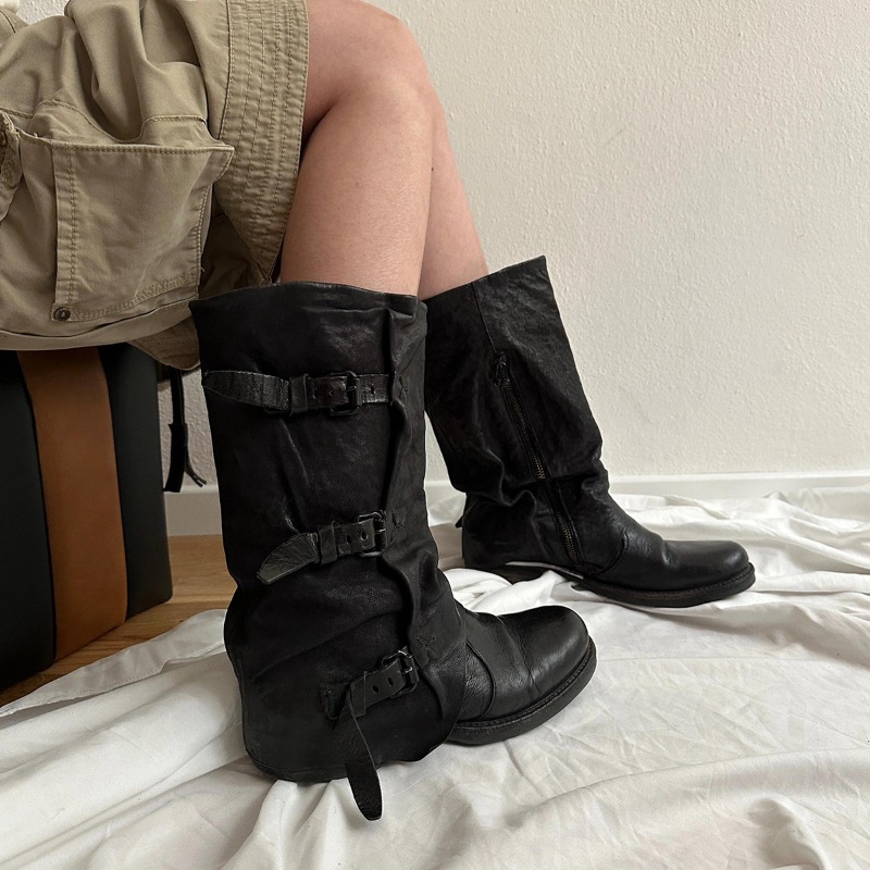 รองเท้าผู้หญิงคลาสสิก รองเท้าบ - Women'S Fashion Leather Boots บทวิจารณ์และราคา