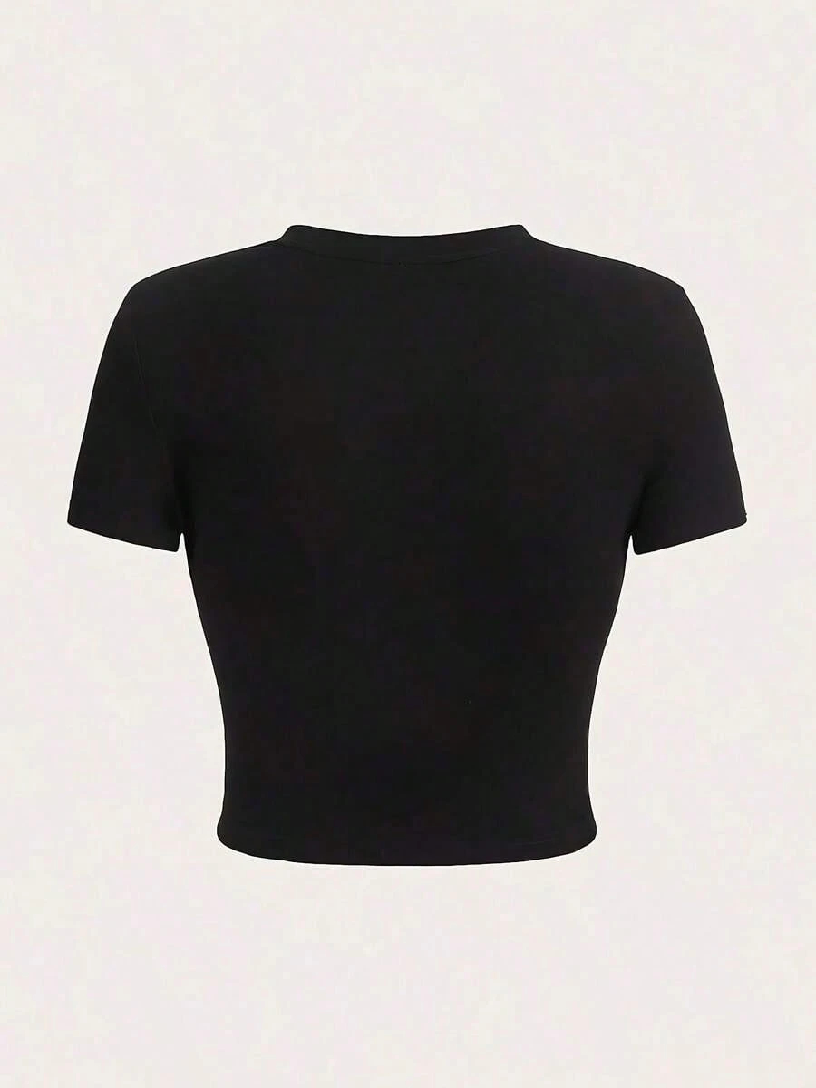 เสื้อแขนสั้นพิมพ์ลายตัวอักษรลา - Women'S Fashion Labels บทวิจารณ์และราคา